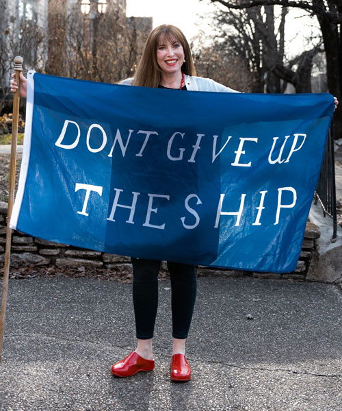 Paige Van Meter Sturgeon ANCHOR - Don't Give Up The Ship flag